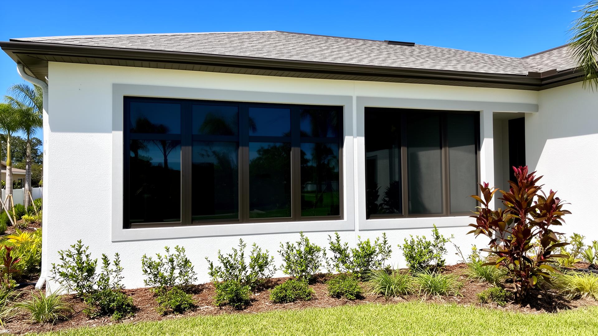 The same home after Modern Window Solutions installed new impact windows