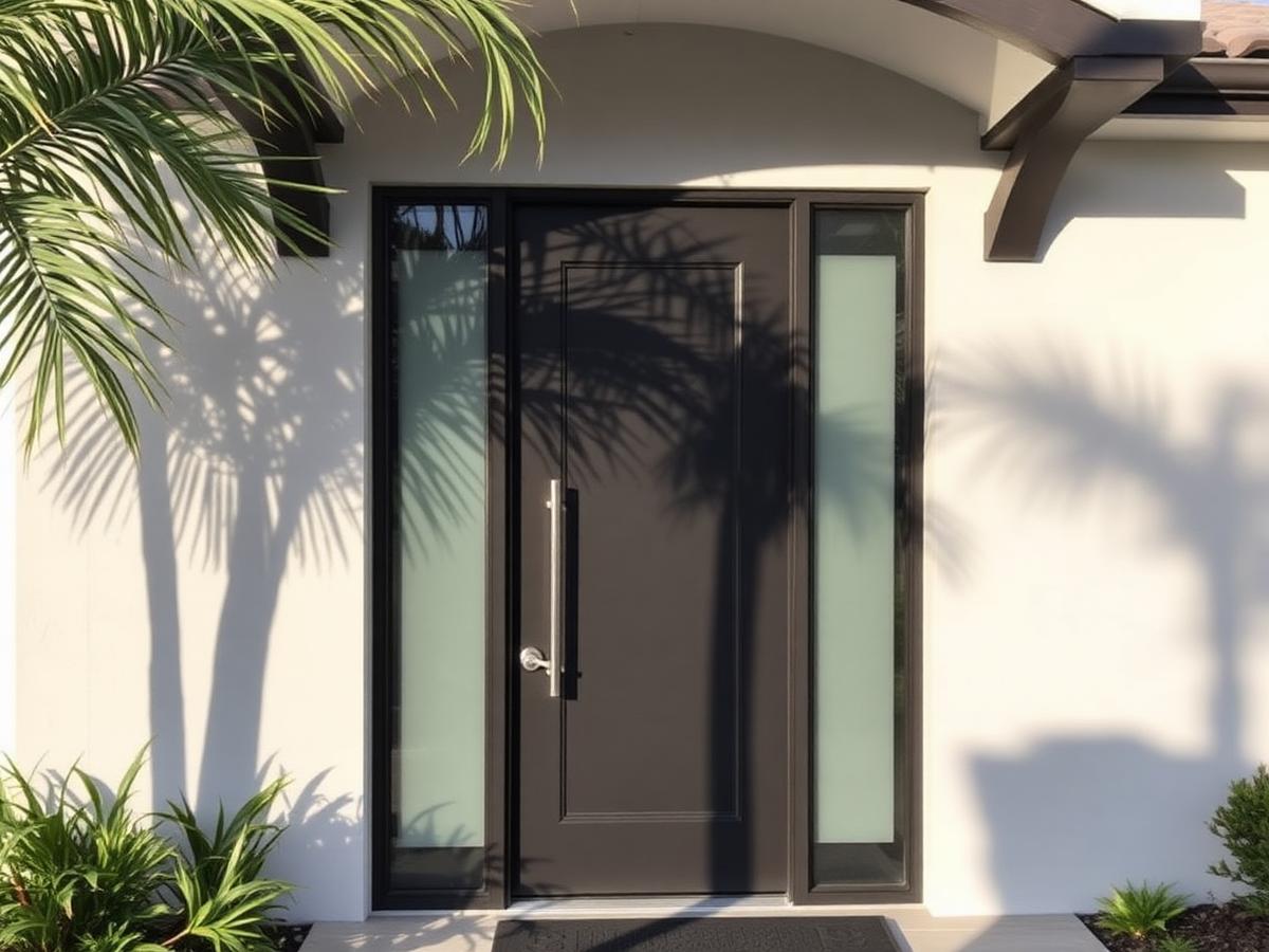 Custom impact front entry & sidelites in Hollywood Lakes, Hollywood, FL
